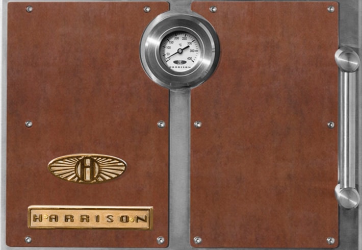 The Harrison Classic oven with bespoke corten panels