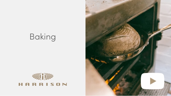 Bread baking in a Harrison charcoal oven